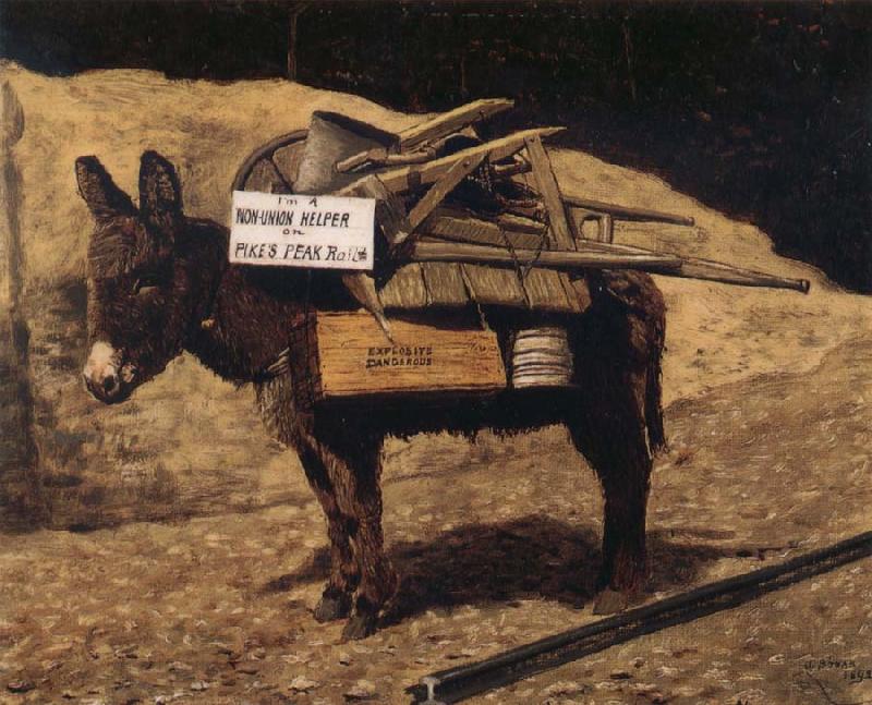 James Bonar Mine Mule oil painting picture
